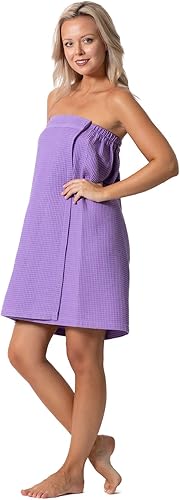 Miniatura 6 de Robe Direct Quick Dry, Lightweight Waffle SpaBath Wrap with Adjustable Closure & Elastic Top