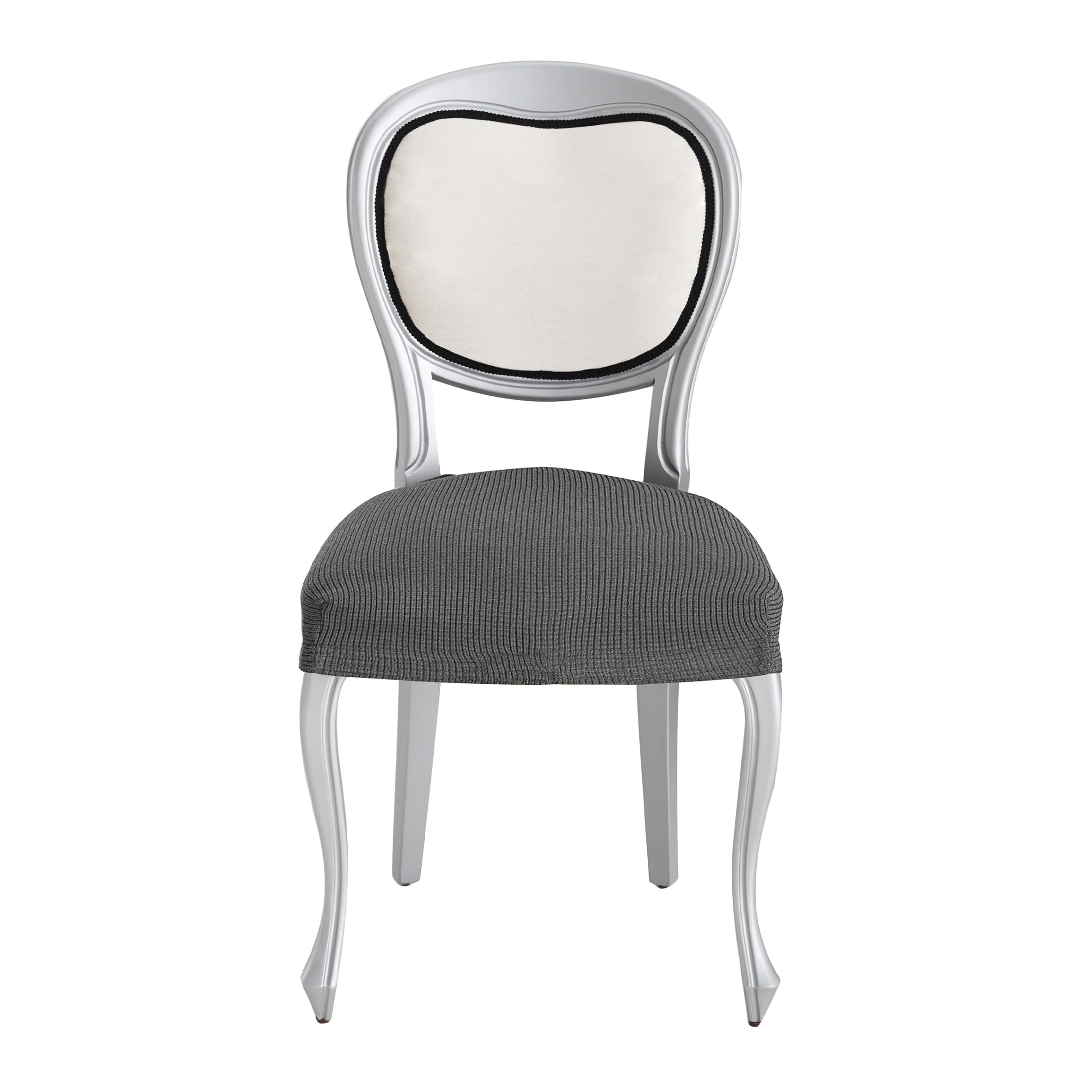 Eysa Ulises Chair Cover, Grey, Pack of 2