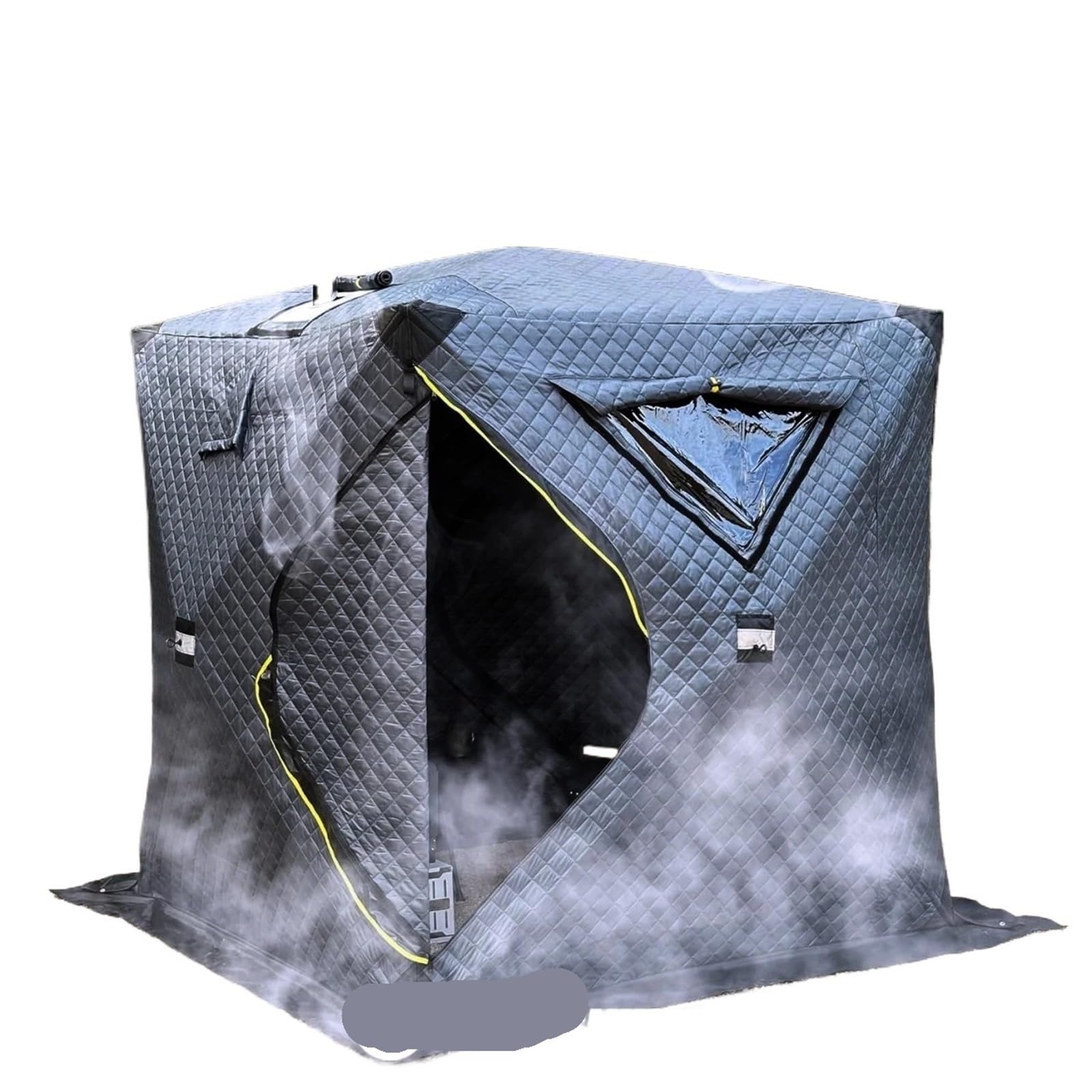 Eisangeln Zelt Wasserdicht 4-Person Pop-Up Ice Fishing Tent, Winter Hot with Stove Jack, 5000mm Waterproof Portable Sauna Shelter für Eisfischen-Ausflüge