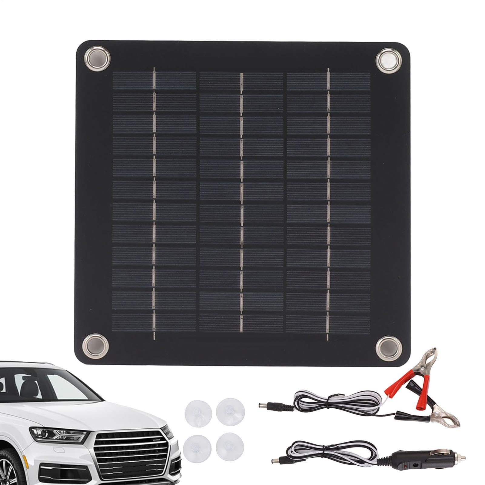Caricabatterie solare per auto, kit di ricarica da 12 Volt con