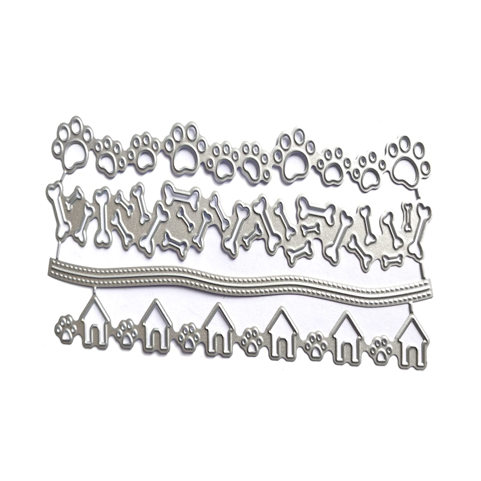 LiRRvb Dog Paw Metal Cutting Dies Craft Carbon Steel Embossing Template Stencil Scrapbooking for Card Die Cuts Mold Metal Die Cuts for Scrapbooking