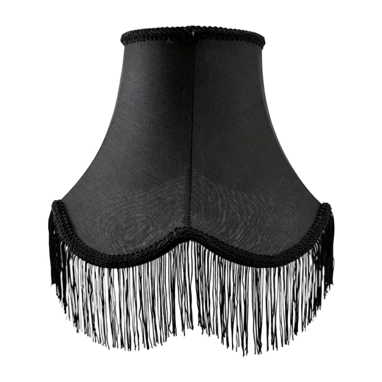 Paralume, Coprilampada, Decorazione per La Casa, Accessorio in Tessuto per Soggiorno, Cucina, Ristorante, Camera Da Letto, Stile Country, Nero