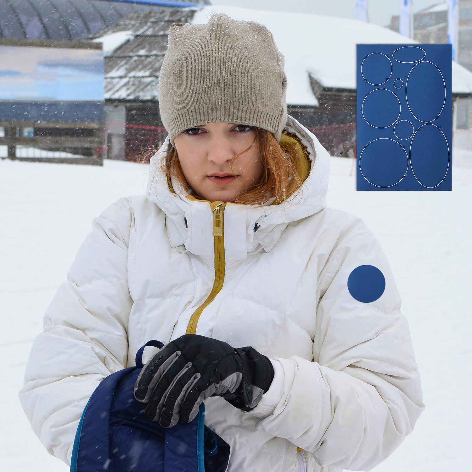 45 Stück Daunenjacke Reparaturflicken - Selbstklebende Nylon Patches