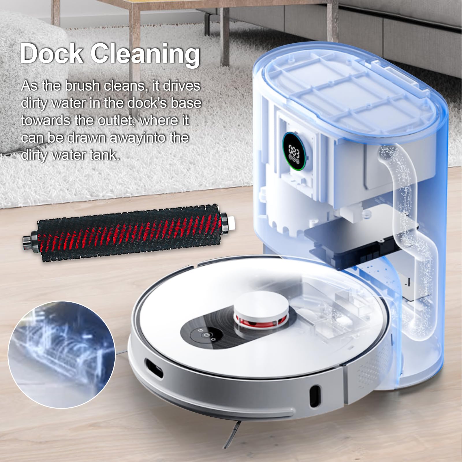 Per Roborock S7 Pro Ultra / S7 Maxv Ultra / O35 / G10S Filtro Serbatoio Spazzola Rotante Per Pulizia Ad Alta Velocita - Foto 4