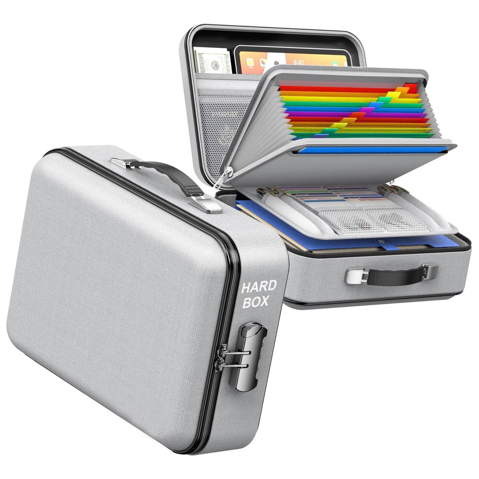 Contenitore Refrattario Per Documenti Ergonomico E Multiplo Scomparti Per Ufficio Scatola Contabilità