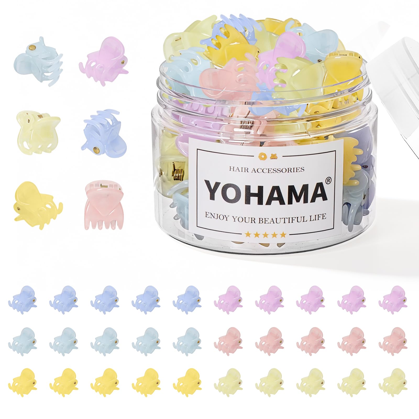YOHAMA Mini Hair Clips - 36 Pack for Kids & Adults -11