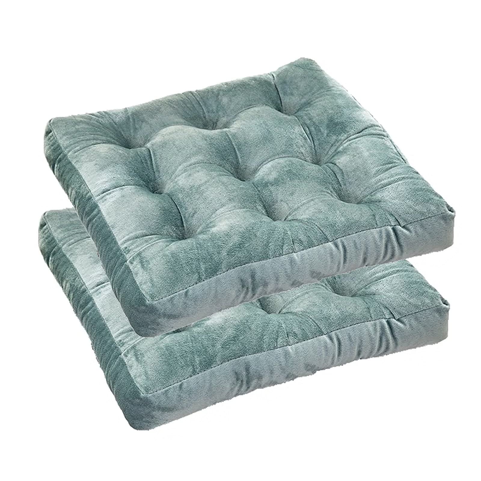 Coussin de chaise de cuisine pour salle à manger et extérieur lot de 2 lavable bleu