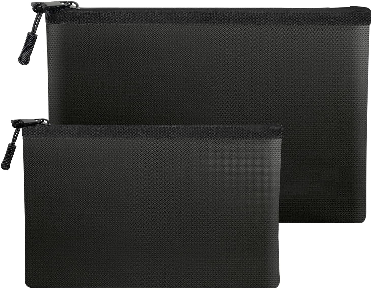 Fireproof Document Bag Waterproof Fireproof Money Bag 34 x 25 cm + 28 x 17 cm Fireproof Bag A4 for Passport Bank File Valuables Pack of 2