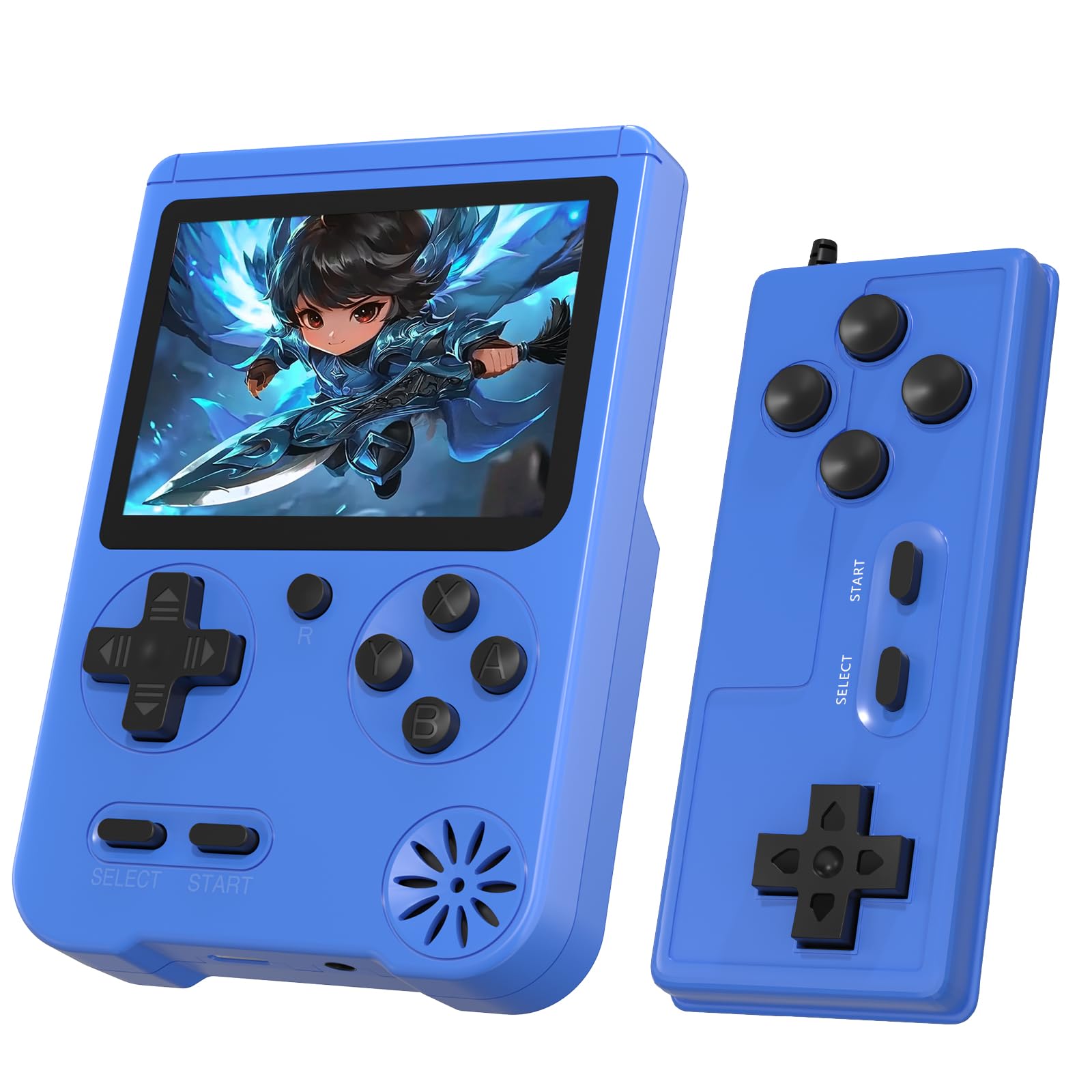 JKV Portable Handheld Game, 500 Retro Video Games, Game Console with Rechargeable 1020mAh Battery and 3.0 Inch LCD Screen Electronic Gaming System,