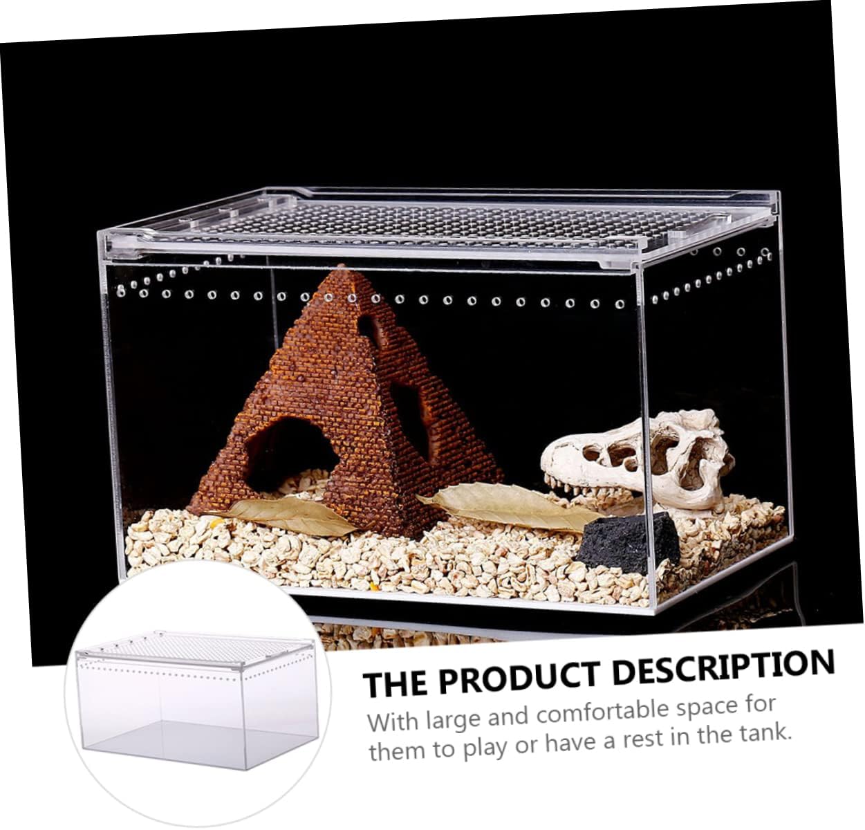 Acrylic Reptile Cage Tank Leak Climbing Pet Box Safe for Frogs Spiders Snakes