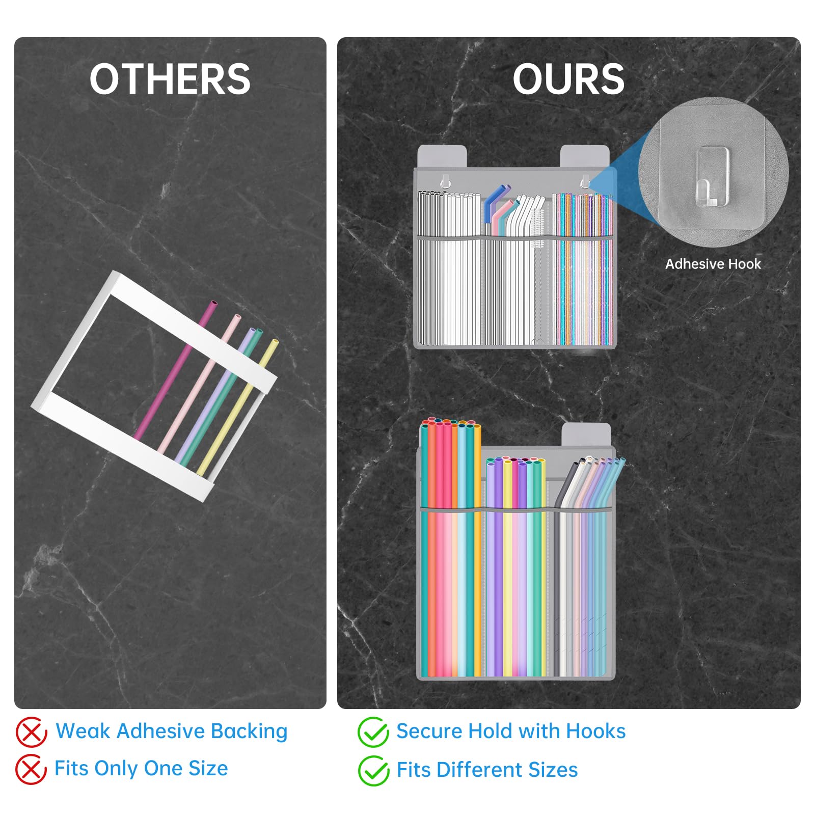 Organize Your Straws - NiHome Hanging Organizers -4 Organize Your Straws - NiHome Hanging Organizers -4