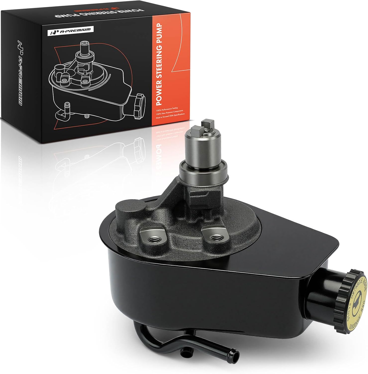 A-Premium Power Steering Pump, with Reservoir, Compatible with Dodge Ram 2500 1997-2002, Ram 3500 1997-2002, L6 5.9L Diesel, Replace # 4883960AA, 4883960AB