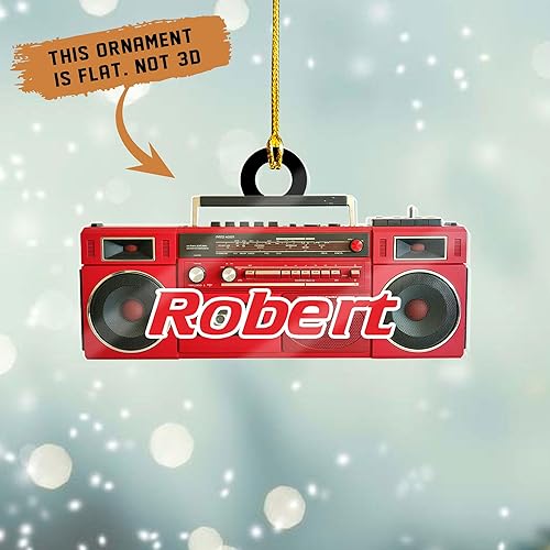 Miniatura 2 de Personalized Radio Ornament 2025 Custom Retro Radio Ornament, Cassette Tape Retro Ornaments, Radio Christmas Ornaments, Music Box Ornaments Mixtape