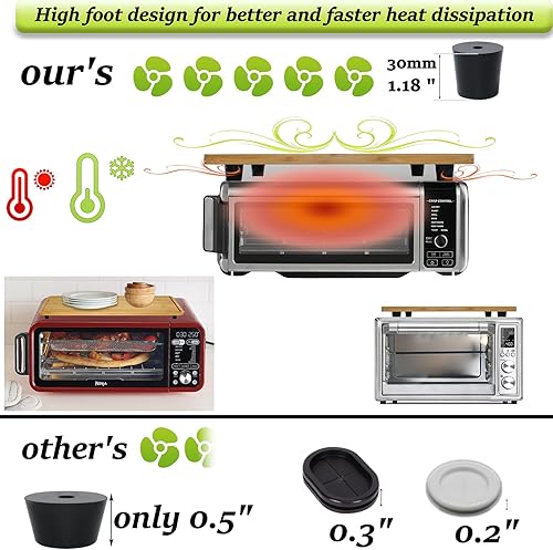 Miniatura 3 de laffeya Tabla de cortar compatible con horno freidora de aire Ninja Foodi SP101 SP201 SP301 SP351 DCT401 DCT402 DCT451, tostadora de aire, horno