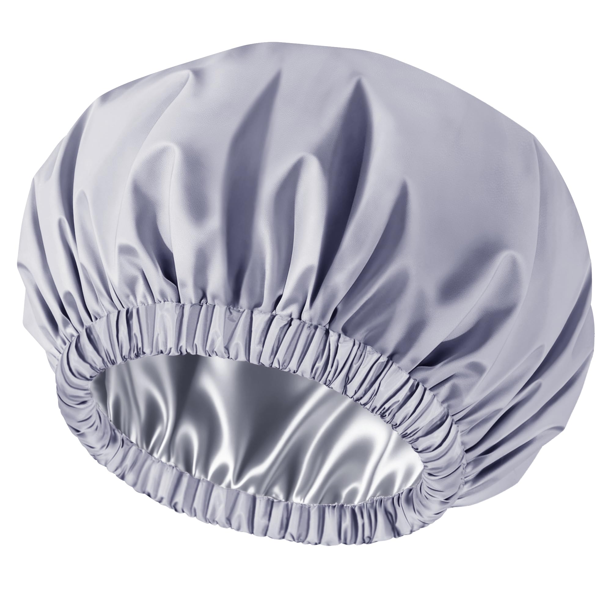 Satin Shower Cap for Women - Waterproof & Reusable -24