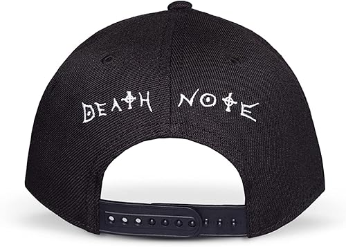 Miniatura 2 de Death Note Gorra De Béisbol Logotipo De Arte Gráfico Oficial Negro El Snapback