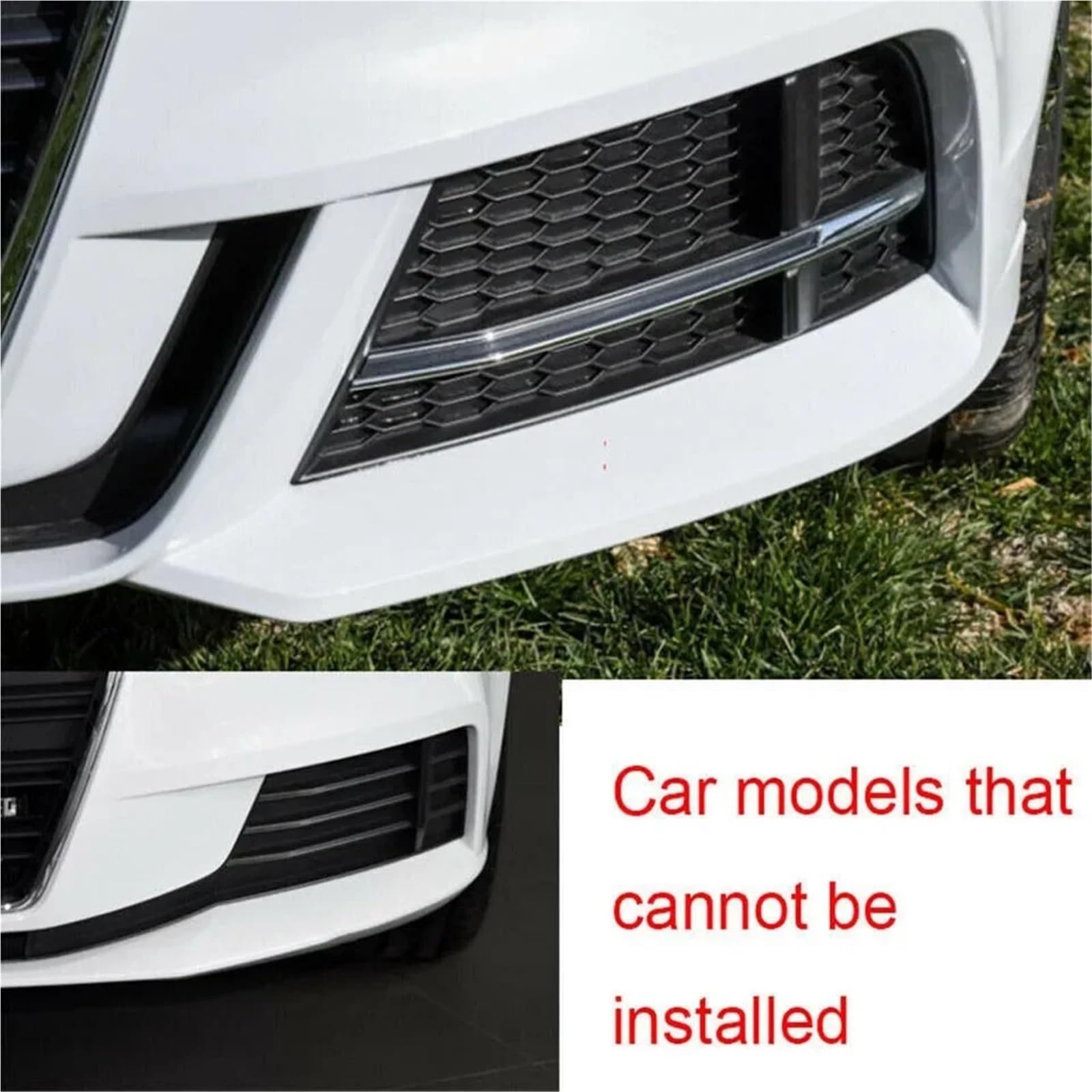HONEYCOMB compatibile con Audi A3 2017 2018 2019 2020 griglia di copertura fendinebbia paraurti anteriore auto griglia lampada stile racing accessori auto