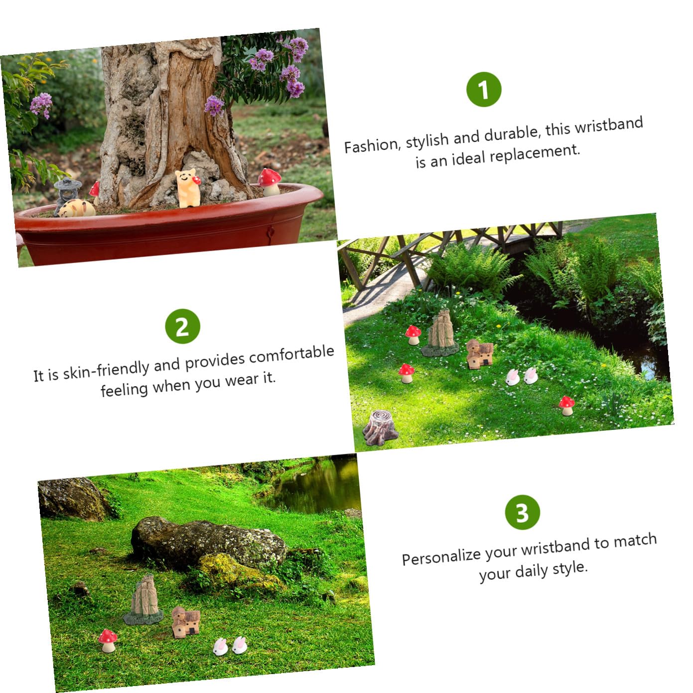 2 Sets Miniatur-Garten-Ornamente-Set Im Mediterranen Stil Feenfiguren Für Die Dekoration 99 Stück X 2