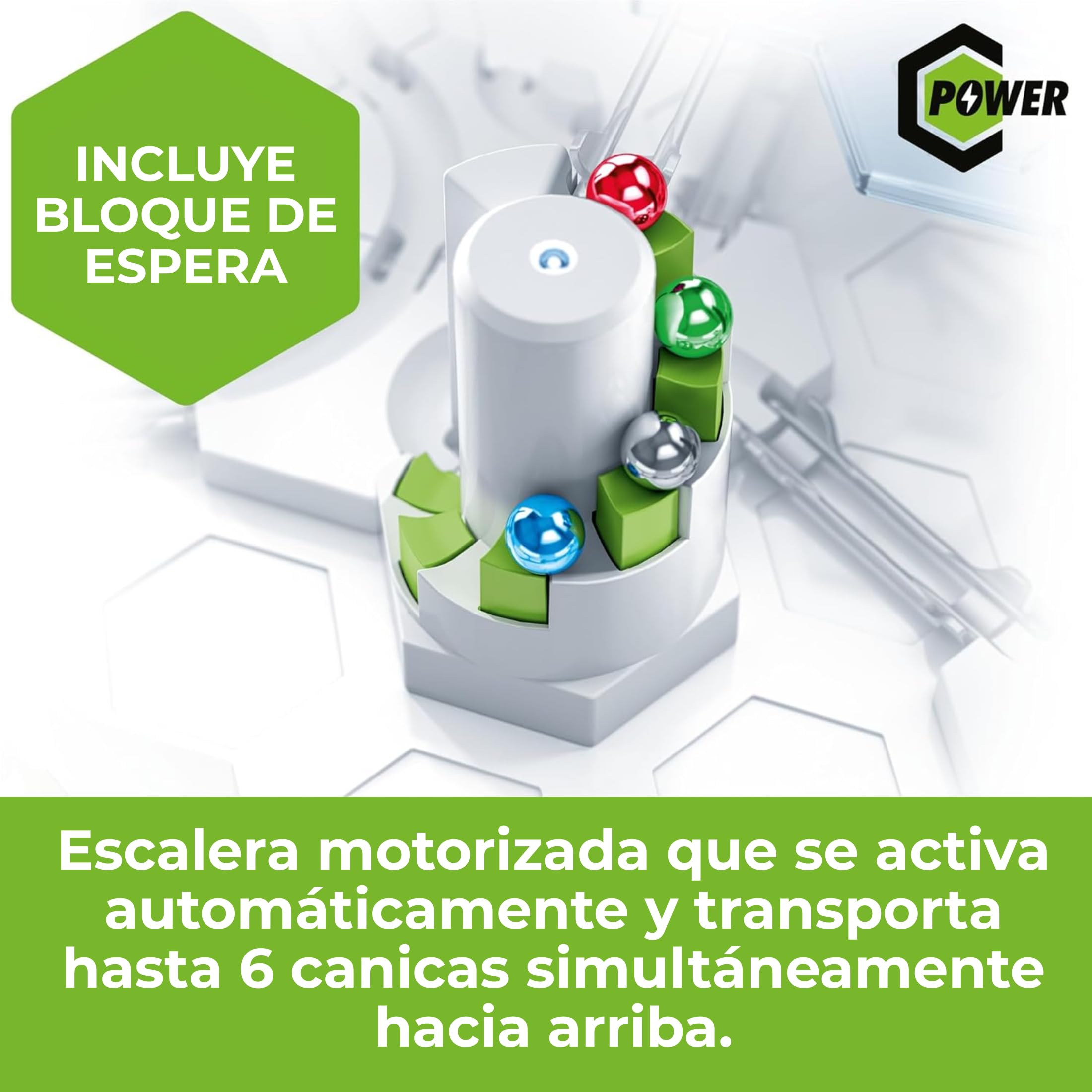 Ravensburger - GraviTrax Power Element Elevator: Trasporta 6 biglie automaticamente, Accessorio pista biglie, Gioco STEM 8+ anni e adulti, Non giocabile da solo, Compatibile con tutti i GraviTrax