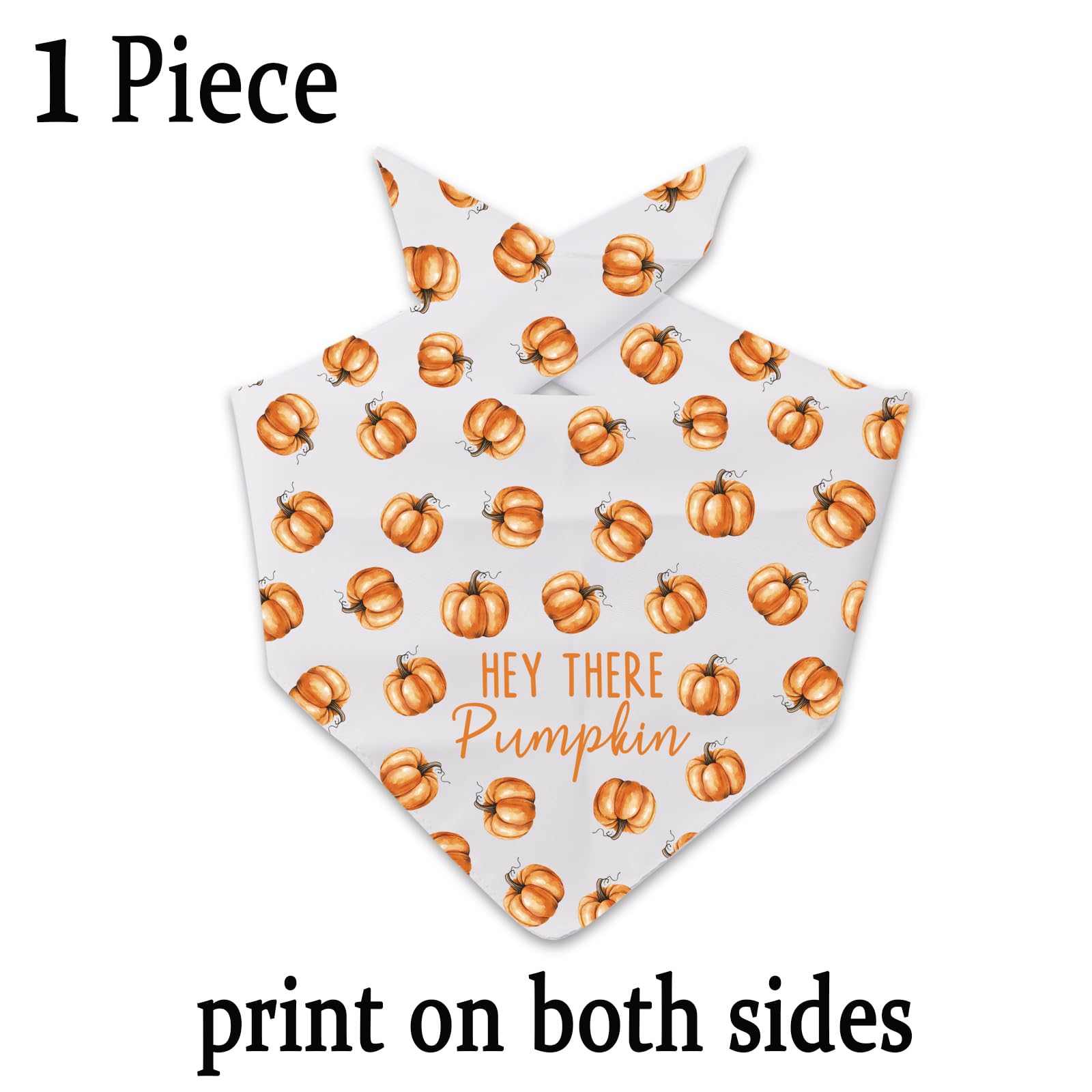 CENWA 1 Piece Fall Dog Bandana Hey There Pumpkin Puppy Scarf Thanksgiving Dog Bandana (HEY THERE Pumpkin D) - Image 2