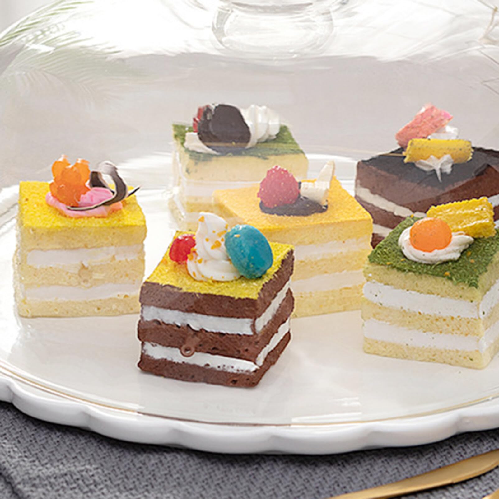 Yardwe Cubierta De Cúpula Para Tartas Cubierta De Cristal Para Exhibición De Tartas Con Asa Cubierta Transparente Para Platos De Comida Y Aperitivos Para Postres De Tartas (9 Pulgadas)