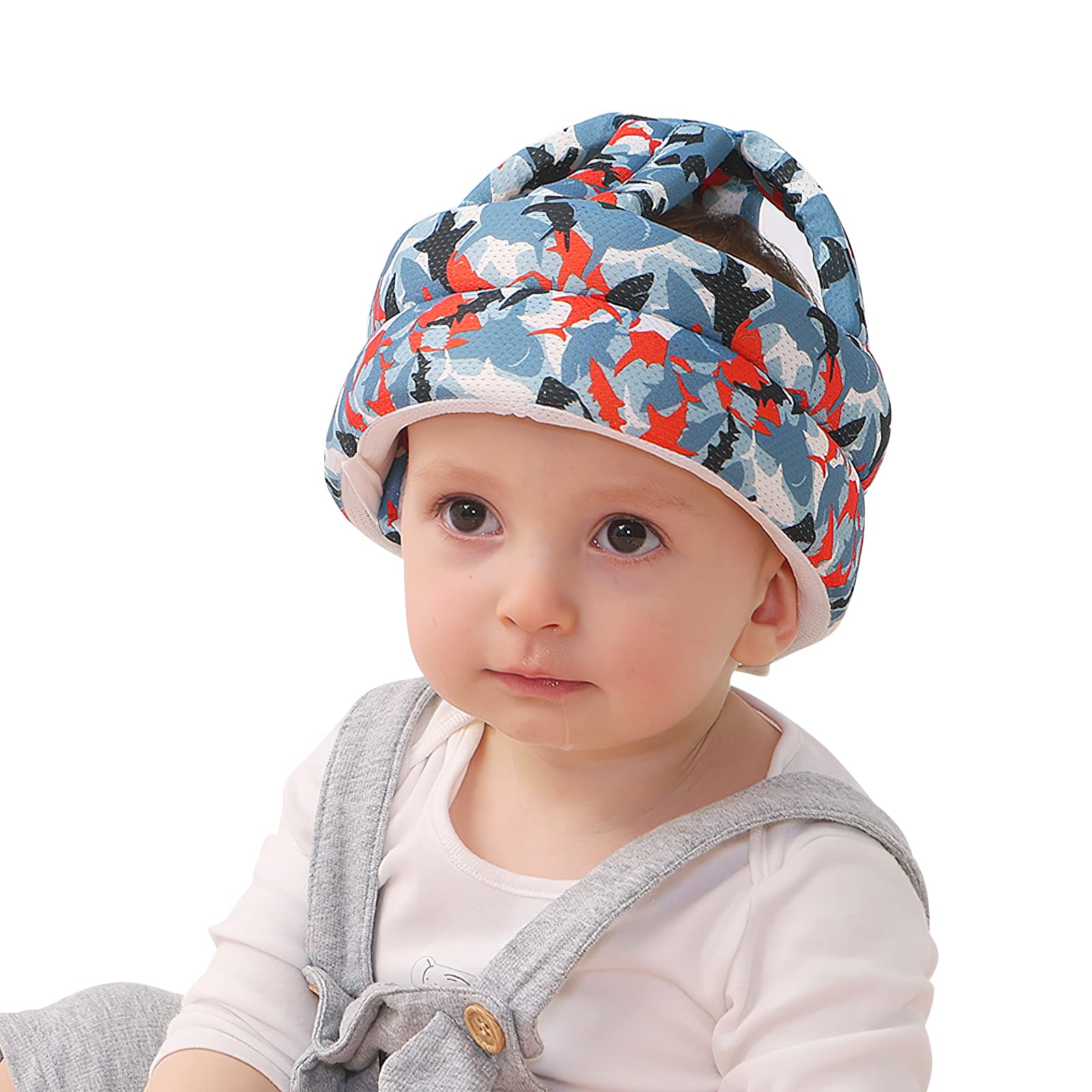 Baby Protective Helmet Toddler Head Protector Kids Soft Safety Headguard Children Anti-Fall Harnesses Cap with Adjustable Chin Strap for Age 6 Months - 8 Years Old Learning to Crawl, Walk, Run & Play
