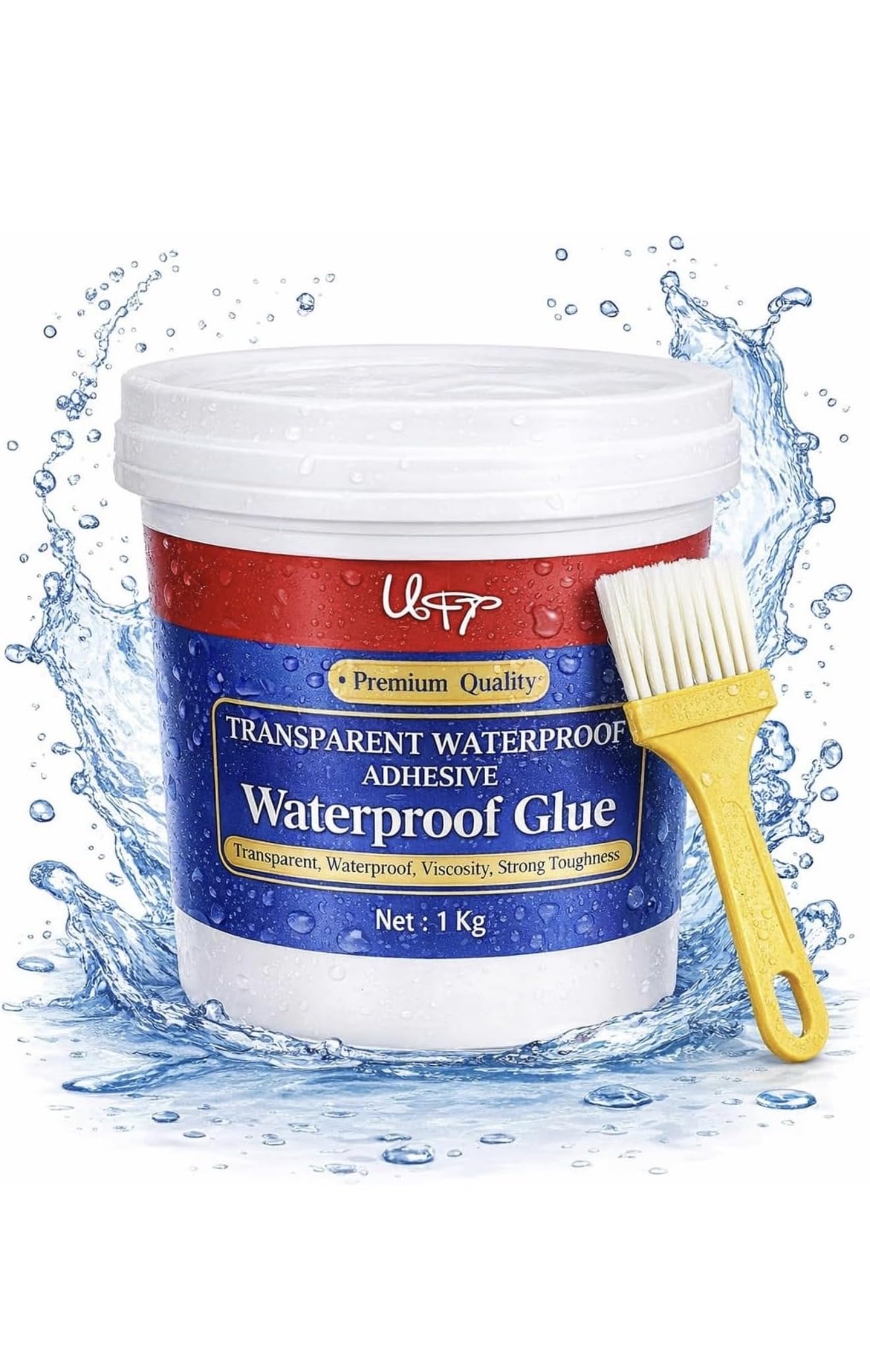 Waterproof Transparent Glue with Brush | Anti-Leakage Agent Coating| Invisible Crack Sealant Super Strong Gel Adhesive for Roof, Bathroom Wall, Window, Tile-image-4