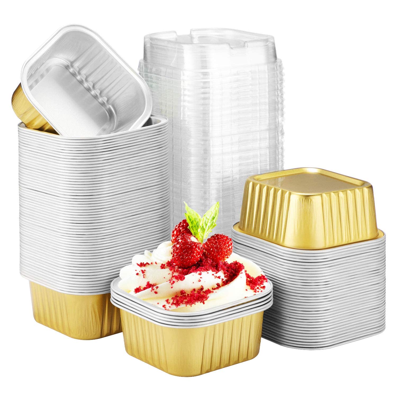 Moule aluminium doré résistant EUSOAR pour cuire sans déformer vos muffins de fête