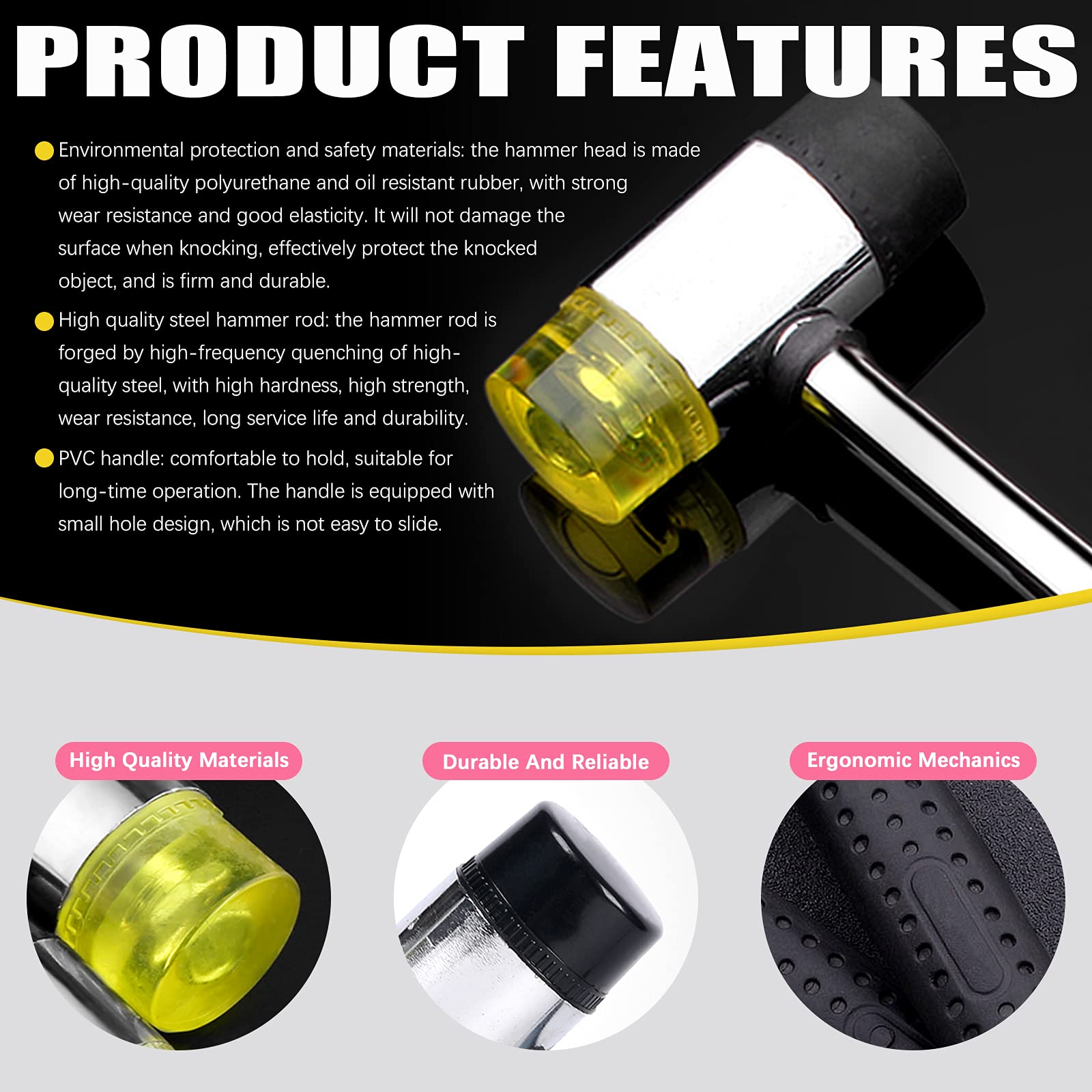 Mardatt 5 Pcs Jewelry Ring Bracelets Sizer Tools Measuring Set Includes Wooden Step Bracelet Mandrel, Rubber Hammer, Wire Bending Pliers, Wrist and Finger Sizer for Jewelry Making Crafts - Image 3