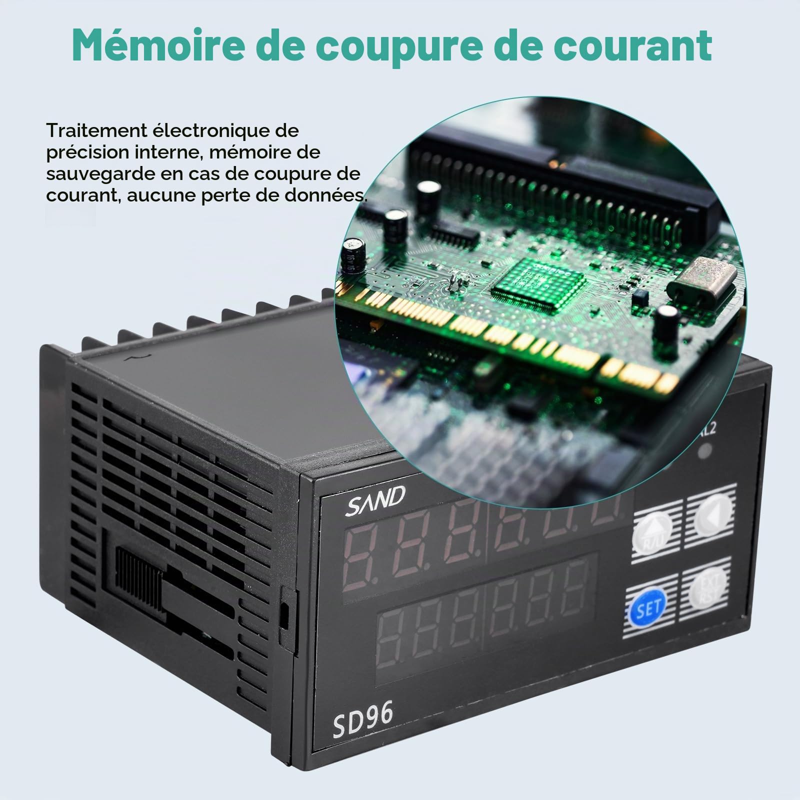 YJINGRUI Compteur de longueur numérique de compteur de roue de mesure unique avec fonction de contrôle 0-999999