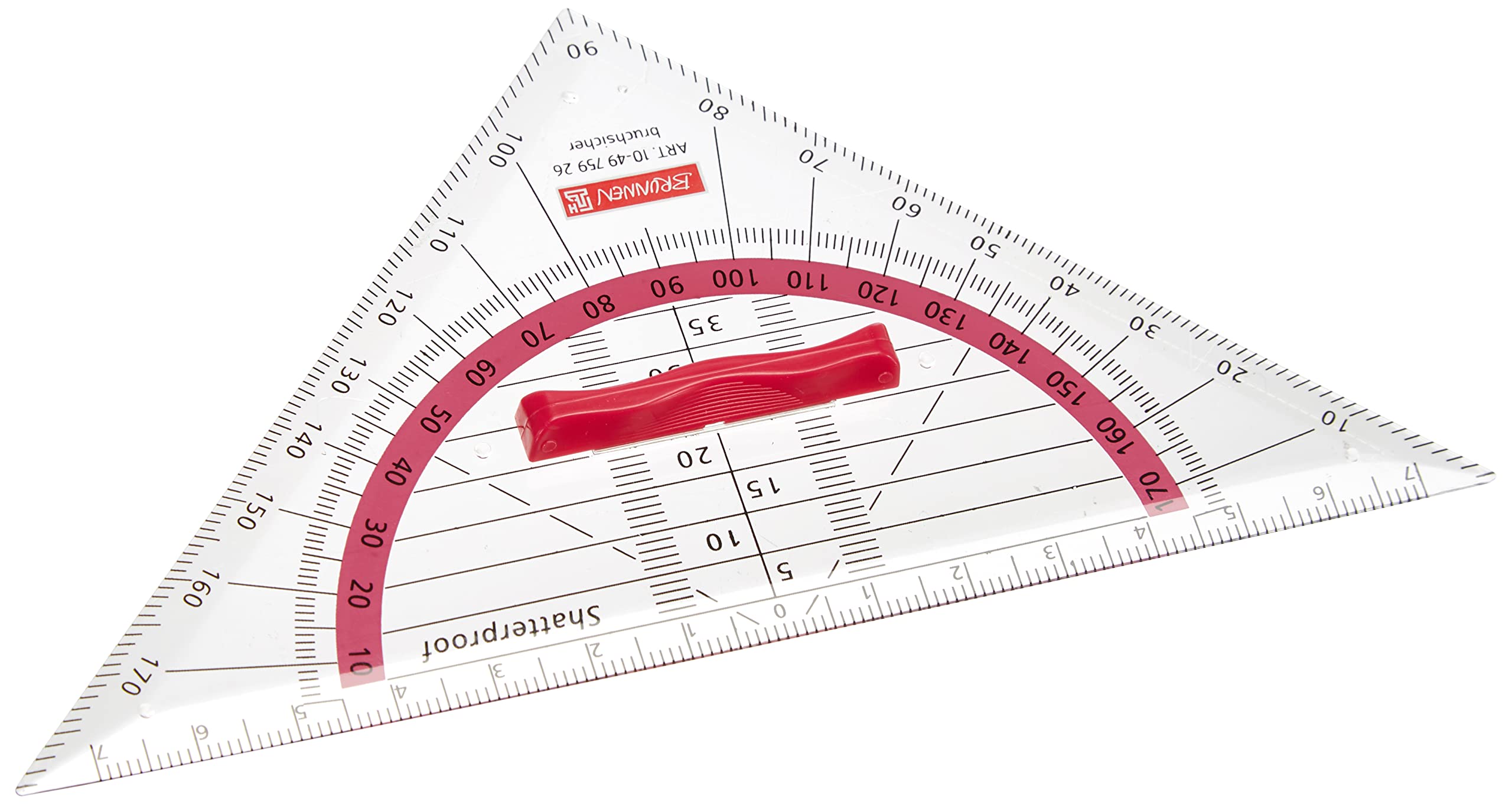 Brunnen Geometry Triangle 16 cm Handle Pink Pack of 10