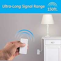 Vista 5 de MySelectSmart Remote GE Wireless Control Switch, On/Off, 1 Outlet, 150 ft. Range from Plug-in Receiver, Ideal for Lamps & Indoor Lighting, No Wiring