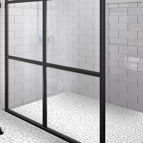 Miniatura 4 de Sunwings Azulejo de guijarros para ducha, borde de piso de cocina, baño, salpicadero de mármol con aspecto de piedra de mármol para pared y piso, 10