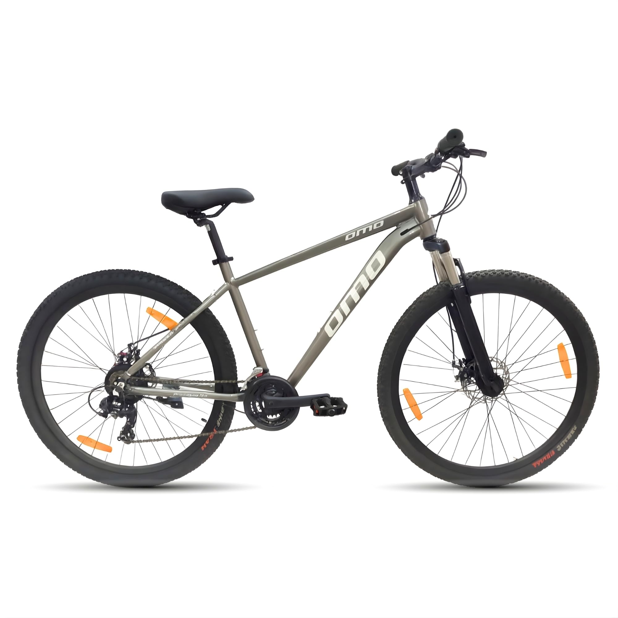 omo Zozila Ace | MTB Mountain Cycle | 21 Speed Shimano Gears | 19" Alloy 6061 Frame |15+ Years Unisex Adult(Black 29T, Lockout Suspension 50mm) (19, Grey)-image-48