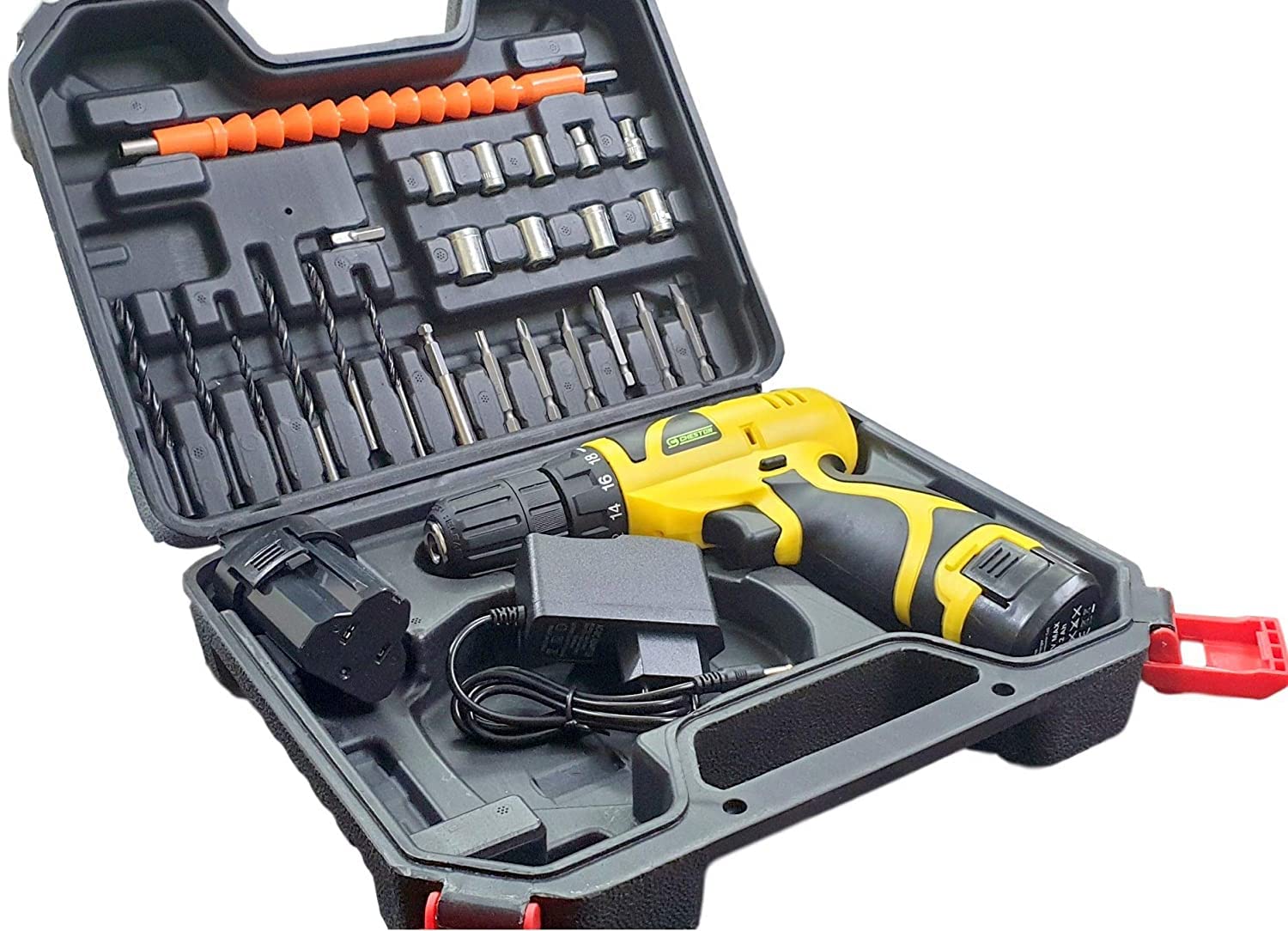 See full amazon price history chart for Cheston 12V Cordless Drill Machine Screwdriver Kit|10mm Keyless Chuck|2 Lithium-ion 2000 MAH Batteries|Torque setting (18+1)|1350 RPM|Reversible Variable Speed|24drill bits in tool kit case, yellow Cheston 12V Cordless Drill Machine Screwdriver Kit|10mm Keyless Chuck|2 Lithium-ion 2000 MAH Batteries|Torque setting (18+1)|1350 RPM|Reversible Variable Speed|24drill bits in tool kit case, yellow (B09YDCSHXK) Amazon Price History, Amazon Price Tracker
