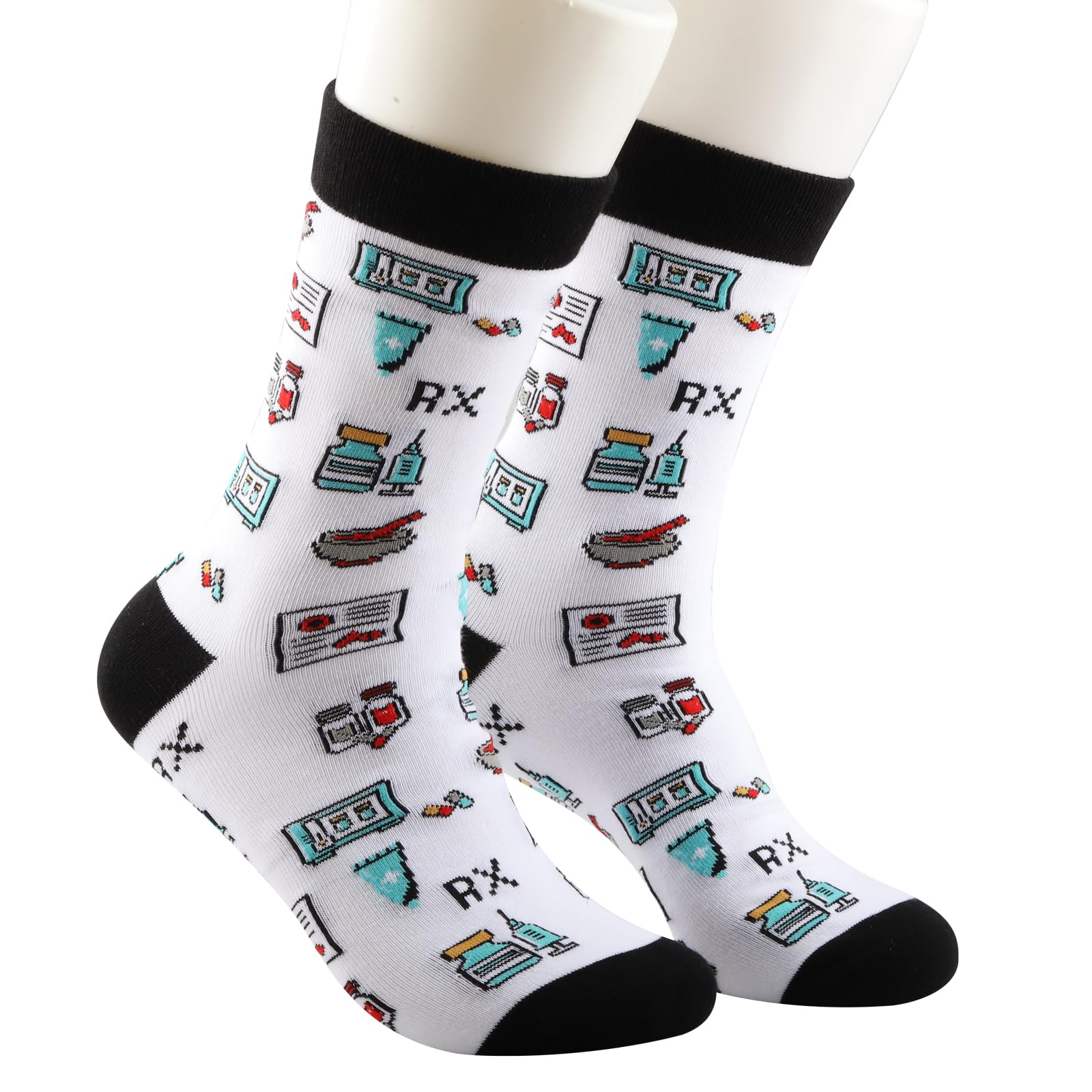 2 Pairs Pharmacist Socks - Thank You & Graduation Gift - Medical Theme