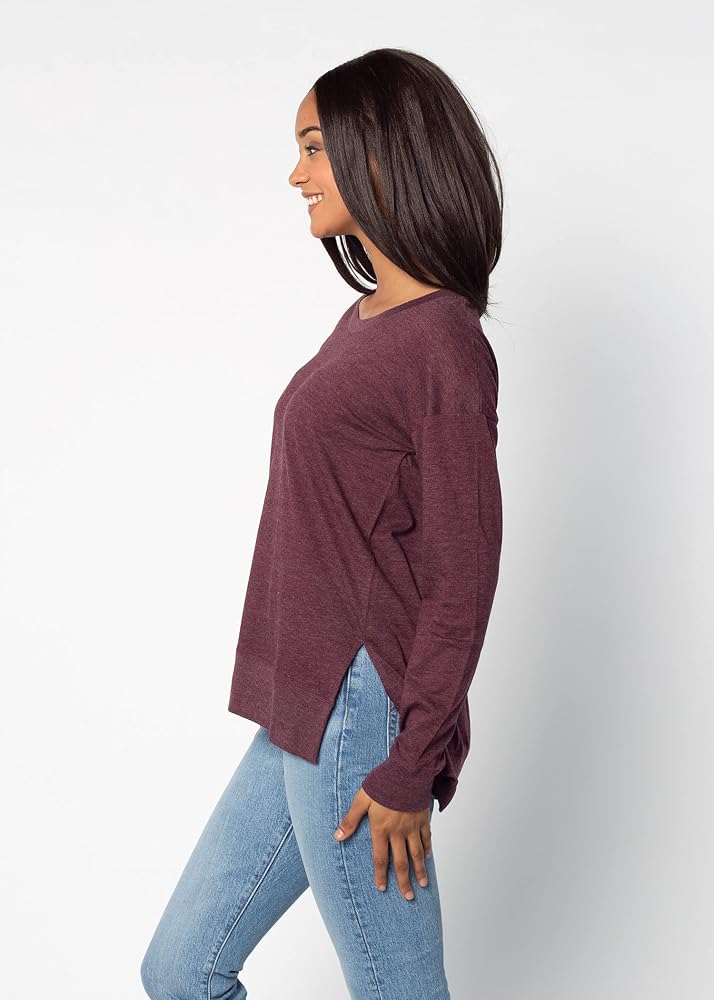 UG Apparel Women's Everyday Tunic - Maroon Long Sleeve Top With NCAA Team Graphic - View #4