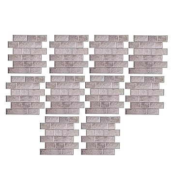 KTM Healthcare Wallpaper, 3 Dimensional Tile Sticker Simulated Bricks Appearance Clear Pattern Durable Ceramic Tile Sticker, for Home Decoration Home Decoration Bedroom