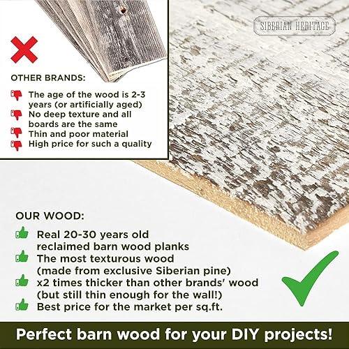 Miniatura 18 de Tablas Shiplap para pared Tablones de madera recuperada para decoración de granja 12 tablones de madera de granero pintados de negro – bricolaje