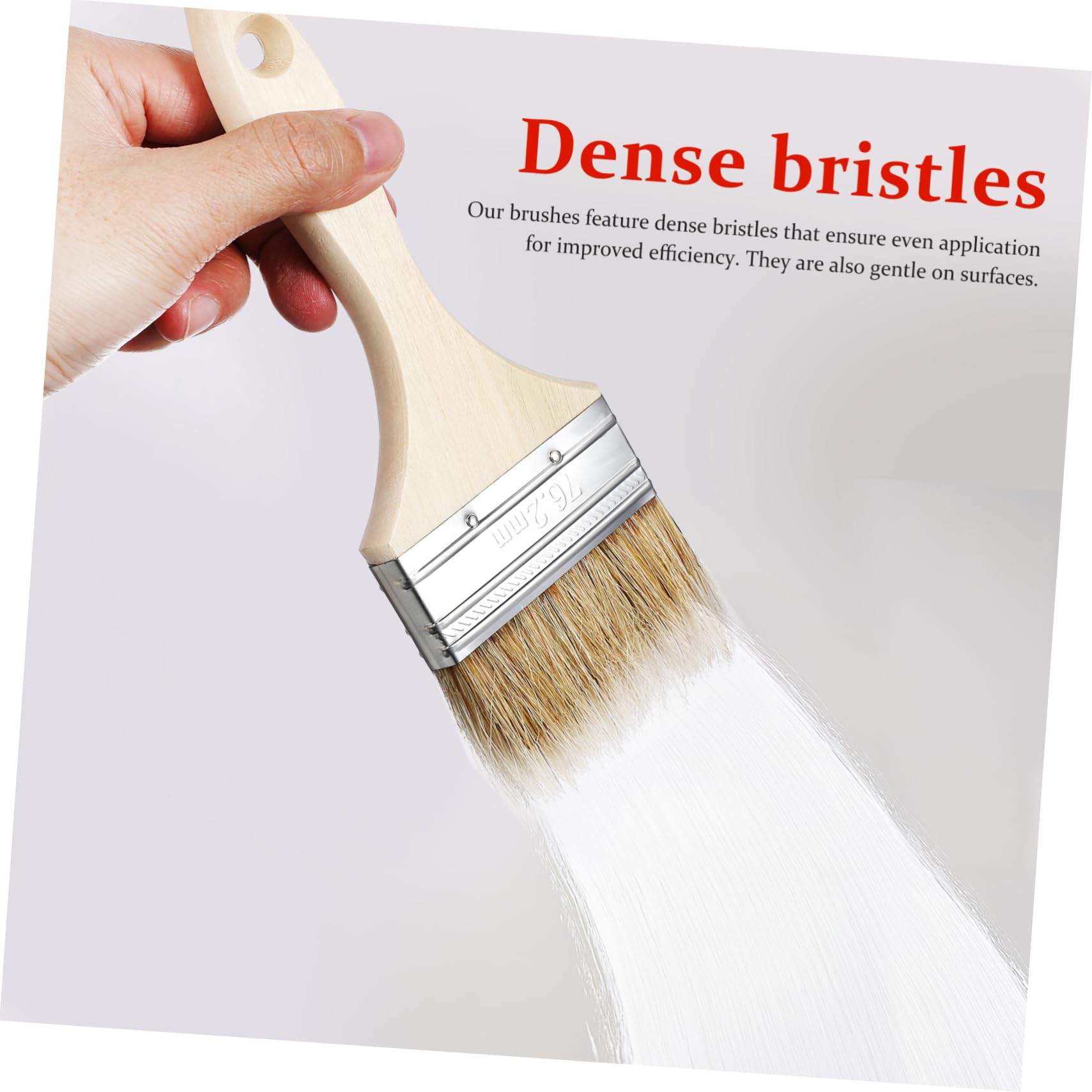 DOITOOL 3 Ensembles Pinceaux Cuisine Goupillon Nettoyage Pinceaux Mélangeurs pour La Fabrication De Cartes Pinceau À Copeaux Brosse À Pochoir Brosse À Copeaux en Bois 10 Pièces * 3
