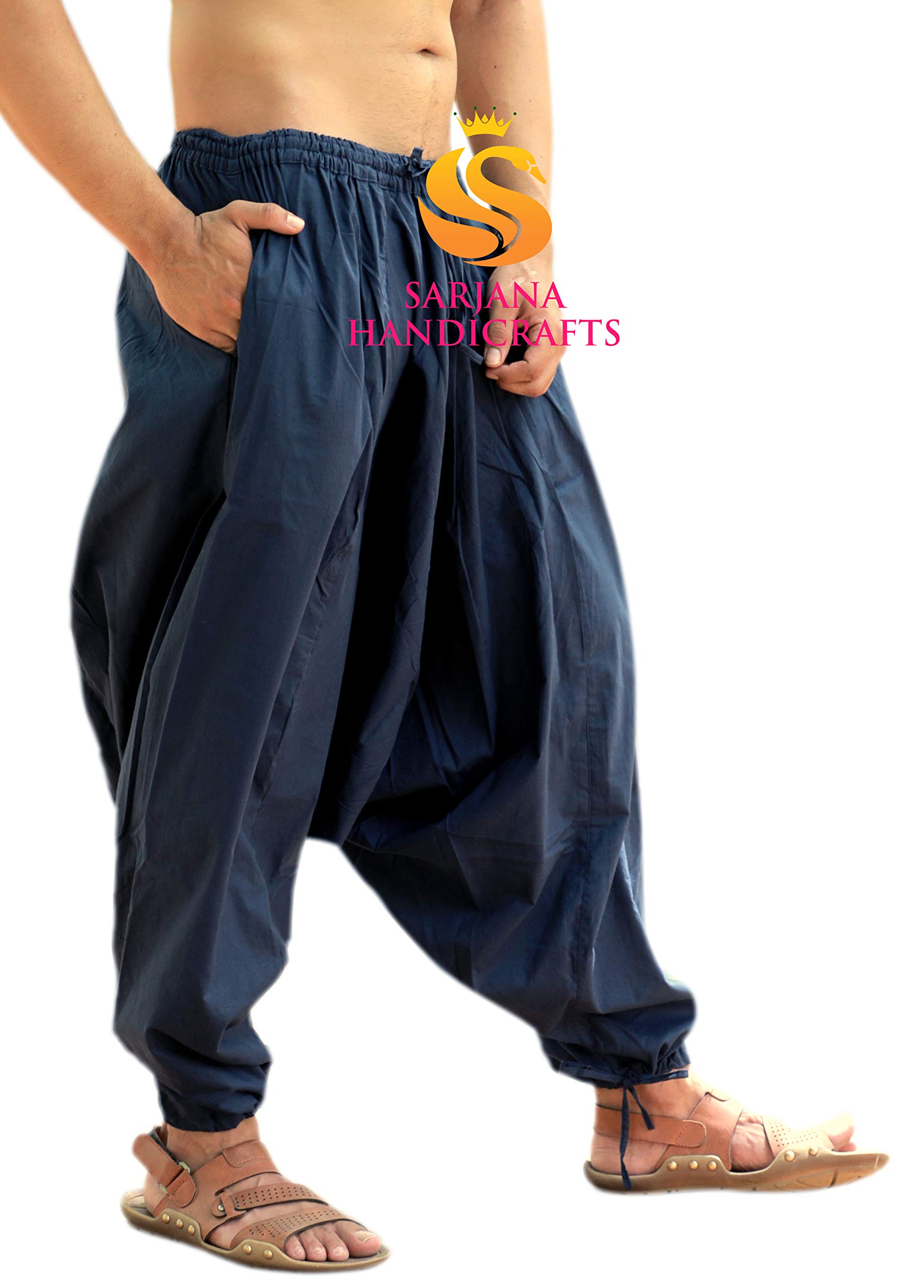 Sarjana Handicrafts Uomo Donna Cotone Harem Yoga Baggy Genie Hippie Pants