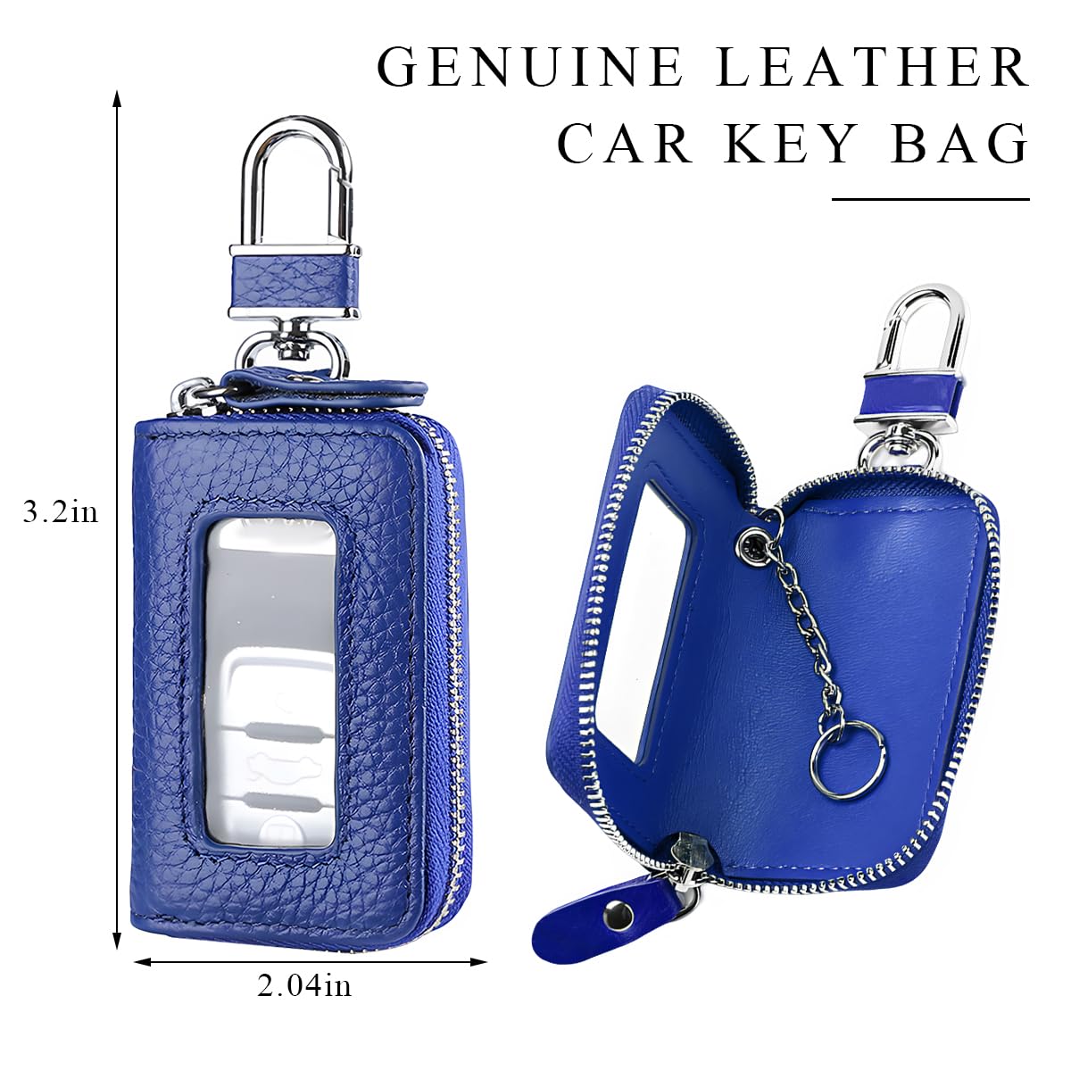 Funda De Piel Para Llave De Coche Con Llavero, Estuche Para