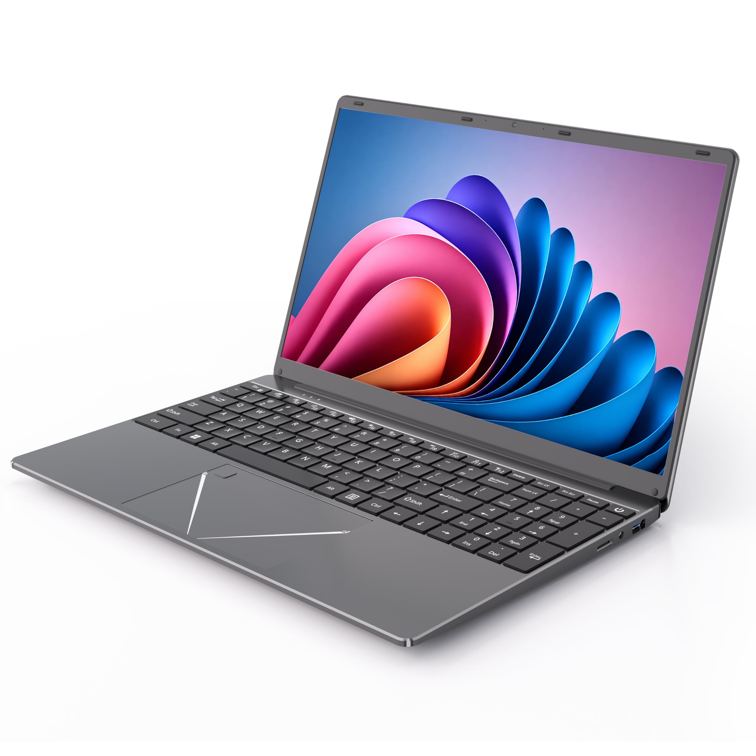 15.6" FHD Laptop, Core i3-6100U, 8GB RAM 256GB SSD | Laptop Computer with USB-C Charging, Wifi 5 BT5.0, WPS Office, Fingerprint Recognition | Notebook PC for Office & Study