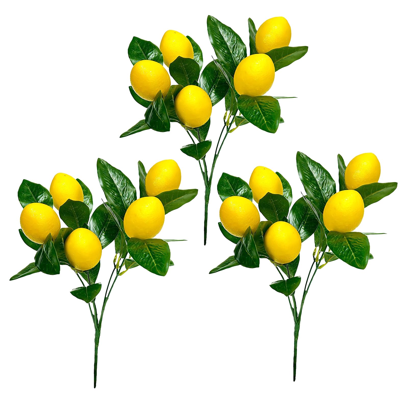 LSFYYDS Artificial Lemons Branch,Fake Lemons Branch,Fake Fruit Branch,Artificial Fruit Lemon Branch for Home,Office Decor (A)