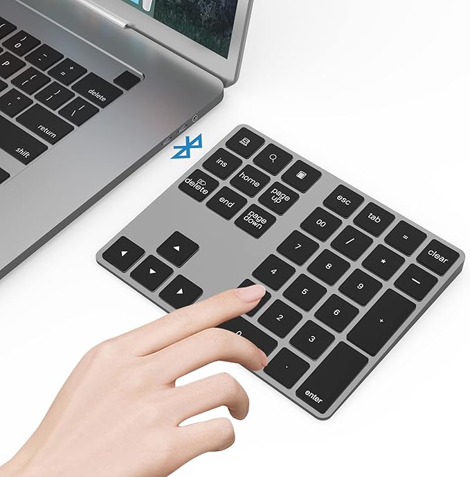 Yeemie Bluetooth Number Keypad Wireless Numeric Keypad with 34Keys