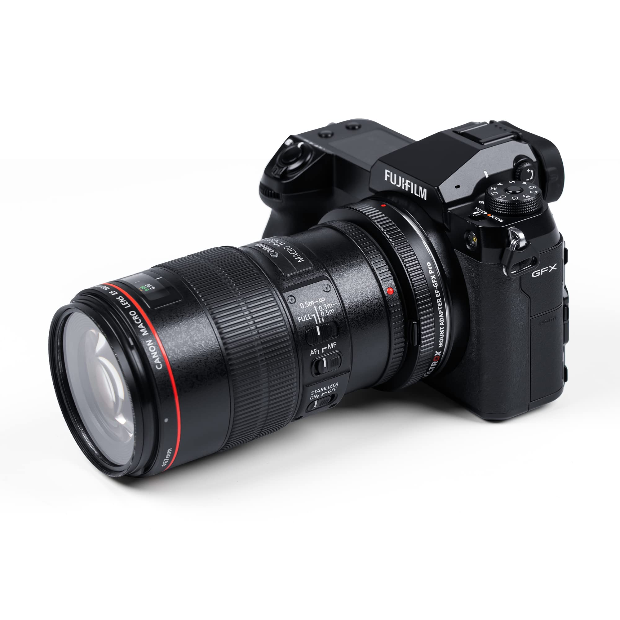 VILTROX EF-GFX Pro Autofocus Adaptateur de Monture d'objectif avec Manuel Anneau d'ouverture pour Canon EF/EF-S Objectif à Fujifilm G-Mount GFX Caméra 100/100S/50S/50R
