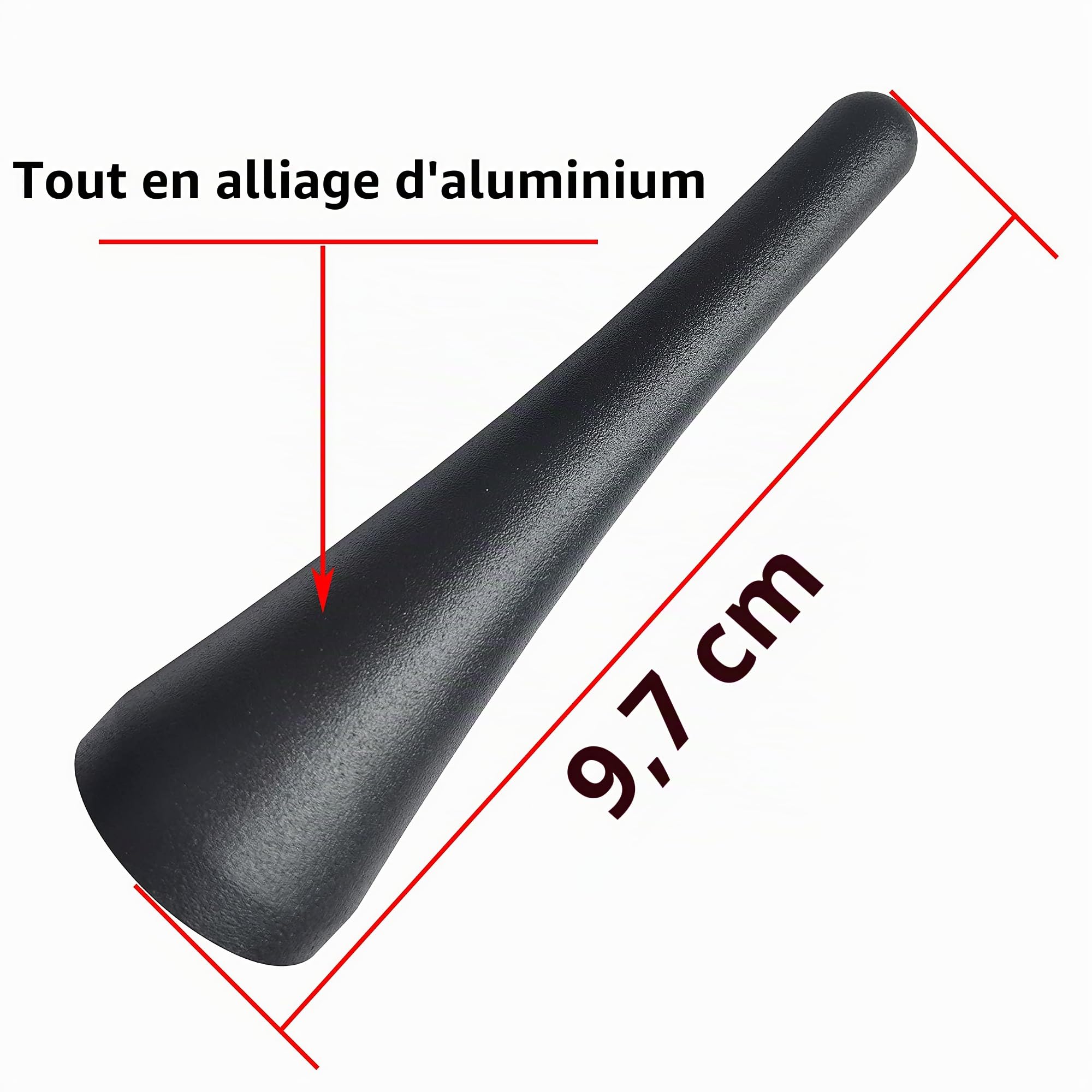 Mât d'antenne en aluminium de 9,6 cm pour Mazda MX-5 Miata RF ND NC (2006-2022), Fiat 124 Spider (1997-2020), Ford Transit 150 250 350 (2013-2023)