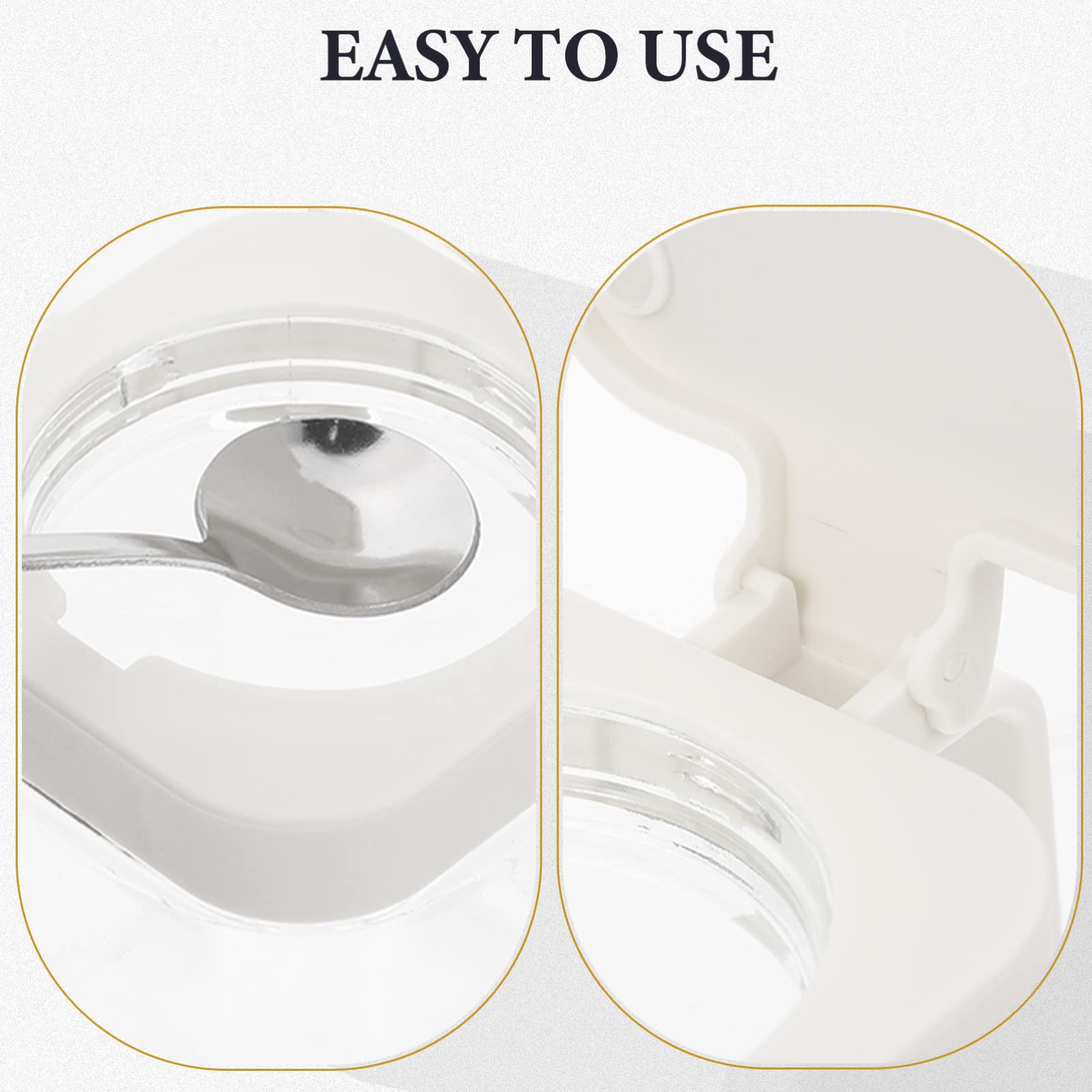 BESTonZON Pot à Épices Verre Avec Plateau Récipient Transparent Pour Épices Et Assaisonnements