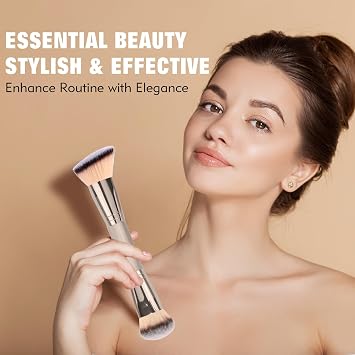 Makeup Brushes Set, 3Pcs Foundation Brush Flawless Concealer Brush and Dual-Ended Foundation Brush Set