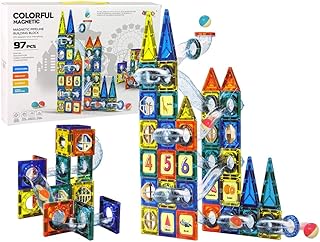 مجموعة بناء بلاط من Next Store، مكون من 97 قطعة مكعبات للأطفال، ألعاب بناء تعليمية لتنمية المهارات من 3 سنوات فما فوق للأولاد والبنات